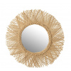 J-Line by Jolipa Nástenné okrúhle zrkadlo lemované trávou Daan grass - Ø 60*5cm - J-Line by Jolipa
