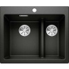 Blanco Pleon 6 Split Silgranitový drez, 62x51 cm, čierna 525955