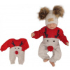 Z&Z Detský pletený Vianočný overálek Baby Sob, červený, veľ. 80, 80 (9-12m)