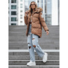 Tmavobéžová dámska bunda na zimu TY5508, ty5508-XXL XXL