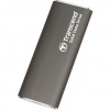 Transcend ESD265C 2TB, USB 10Gbps Type C, Externí SSD disk (3D NAND flash), kompaktní rozměry, šedý TS2TESD265C