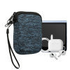 kwmobile Neoprene telefon Pouch Size XXS - 3 / 3,5 - Mini Universal Cell Sleeve Mobile Bag with Zipper, Wrist řemínek - hluboký oceán / černá