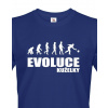 Pánské tričko pre kuželkárov Evolúcia kolky, Barva Modrá, Velikost 5XL Bezvatriko.cz 0434