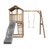 Herná veža axi Beach Tower s jednou hojdačkou drevo hnedo-sivé