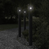 vidaXL Vonkajšie stojace lampy zásuvka 3 ks čierne 110 cm nehrdz. oceľ - Čierna - 93849-48060
