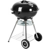 tectake 401665 guľatý gril na kolieskach gagarin pozinkovaný ø 41,5cm - čierna