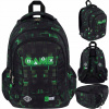 Školský ruksak s viacerými priehradkami St.Right čierny, zelený 22 l