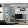 Cama Meble Obývačka SOHO 1, biely mat/sivý lesk