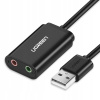 VONKAJŠIA ZVUKOVÁ KARTA USB PRE JACK UGREEN 15 CM
