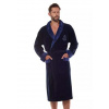 Pánský župan Diego dark blue L&L modrá tmavá XL