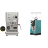 Profitec GO, brushed stainless steel + Eureka Mignon Specialita, CR tiffany blue