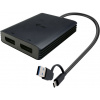 i-Tec USB-A/USB-C Dual 4K DP Video Adapter CADUAL4KDP