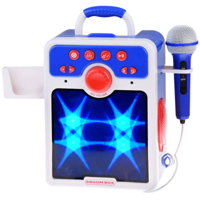 Boombox Hudobný reproduktor s mikrofónom modrý
