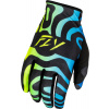 rukavice LITE, FLY RACING - USA (černá/modrá/hi-vis, vel. 2XL)