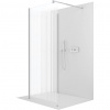 CERANO - Sprchová zástena Walk-in Onyx Corner Round Ľ/P - 8 mm - okrúhla vzpera - chróm, ryhované sklo - 100x80x200 cm