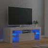 zahrada-XL TV skrinka s LED svetlami lesklá biela 120x35x40 cm 804352