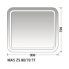 Zrkadlo do kúpeľne Intedoor Wave 80x70 cm WA5 ZS 80/70 TF