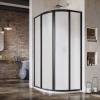 RAVAK SUPERNOVA SKCP4 90cm sprchový kút štvrťkruhový, profil čierny, plast pearl, 3117O30211