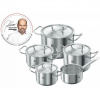 Zwilling PS Twin Classic sada nádobí 5 ks, 1005484 + Akční set Zwilling Gourmet block s noži 6 ks, hnědá