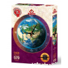 ART PUZZLE Puzzle hodiny Svet 570 dielikov (vrátane rámu)