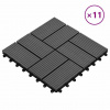 zahrada-XL Podlahové dlaždice z WPC 11 ks 30x30 cm 1 m2 šedé 45030