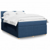 Box spring postel s matrací modrá 140x190 cm textil Modrá 3289757