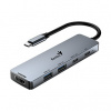 Genius USB (3.0) hub 5-port UH-500 šedý 2x USB 3.0,1x HDMI,2x USB-C,Power Delivery 100W