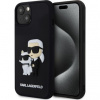 Karl Lagerfeld 3D Rubber Karl and Choupette iPhone 14 čierne