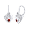 Silvego Strieborné detské náušnice srdce so Swarovski® Zirconia SILVEGOB70205R