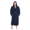 Vestis Bavlněný župan Athena s kapucí tmavě modrá 31 16 5952 unisex - M