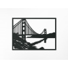 drevko Obraz Most Golden Gate, San Francisco Rozmer obrazu: 89 x 122 cm, Farba dekorácie: Orech
