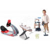 Set upratovací vozík a žehliaca doska Rowenta Trolley Upright Hoover Smoby a trenažér V8 Driver so zvukom a svetlom