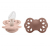 Bibs anatomické cumlíky silikón 2 ks 6-36 mesiacov Infinity Blush-woodchuck