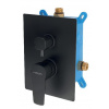 Novaservis Metalia 58 - Batéria pod omietku, pre 2 spotrebiče, s telesom, čierna BOX58051R,5