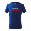 Cycling ekg - Tričko detské bavlnené - 122 cm/6 rokov ( Kráľovská modrá )