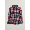 ŠATY GANT CHECKED FLANNEL BD SHIRT DRESS EVENING BLUE