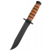 United Cutlery UC3092 USMC bojový nôž 18 cm, čierna, koža, kožené puzdro