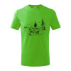 Medveď hory - Tričko detské bavlnené - 122 cm/6 rokov ( Apple Green )