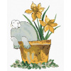 Králik v kvetináči (Haley Bush), 40×50 cm, bez rámu a bez vypnutia plátna 5017870