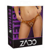 ZADO - Kožený postroj Strap-On hnedý 2XL