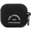 Silikónové puzdro Karl Lagerfeld na Apple AirPods 3 KLACA3SILRSGBK Rue St Guillaume čierne