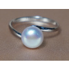 Zlatý prsteň 14K so sladkovodnou perlou BC028WBR-W