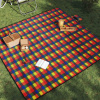 vidaXL Pikniková deka skladacia viacfarebná kockovaná 200x200 cm zamat 4004209