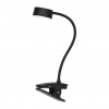Solight LED stolná lampička WO3001 nabíjací s klipom, čierna