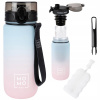 Fľaša na vodu športová s rukoväťou ružová a modrá ombré ION8 0,6 l