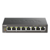 D-Link DGS-1008P/E síťový přepínač Nespravované L2 Gigabit Ethernet (10/100/1000) Podpora napájení po Ethernetu (PoE) Desktop Černá