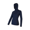 SENSOR MERINO DF dámské triko dl.rukáv s kapucí deep blue 21200025-00