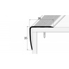 Schodová hrana 35 x 35 mm Barva: inox kart. E07, Délka: 120 cm, Montáž: Šroubovaná