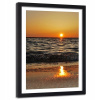 Obrázkový rámec čierny západ slnka pri mori 80x120 (Obrázok v čiernej hodnosti Sunset Sea 80x120)