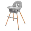 Jedálenská stolička Baby Mix Freja wooden dark grey - Sivá